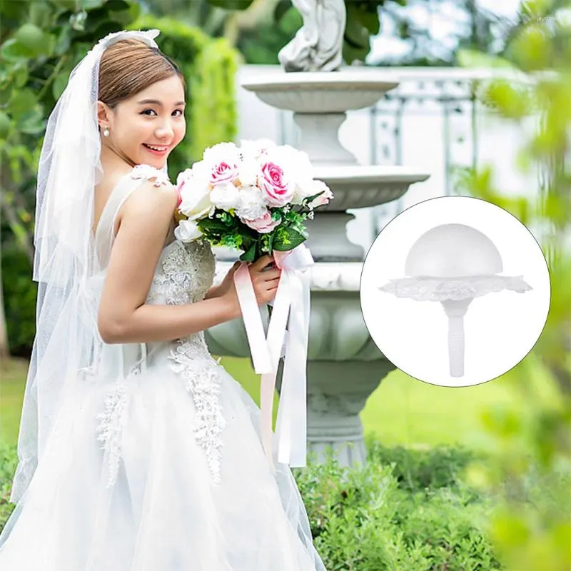 Decorative Flowers Bouquet Holder Foam Floral Bridal Handle Wedding Supplies DIY Flower