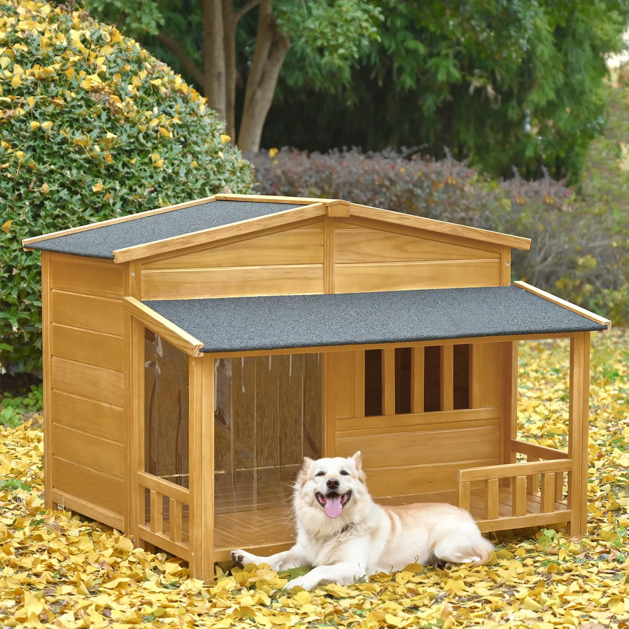 Save Big on Bulk X Large Wooden Dog Crate OCACA Large Wooden Dog House  Weatherproof Cabin Style Kennel L X W X 37