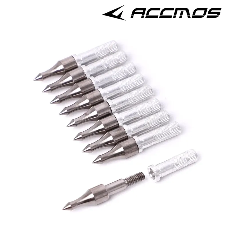 Arrow 100 Grain Target Arrow Point Archery Broadhead with Aluminum Insert ID 6.2mm Fit for Carbon /Fiberglass / Aluminum Arrow