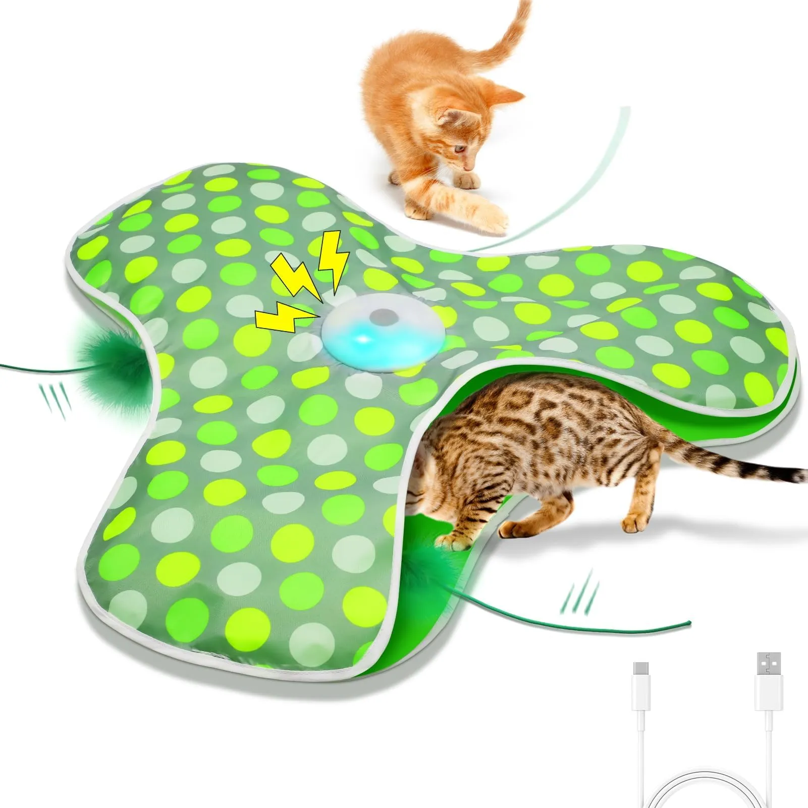 Automatic Cat Toy Automatic Hanging Cat Toy With Retractable String & 3 ...