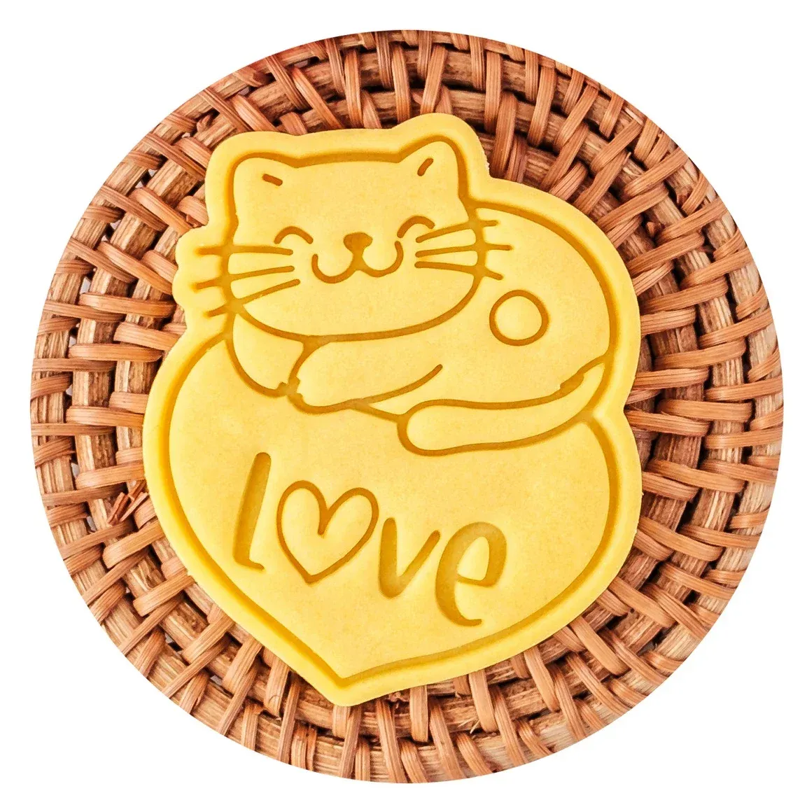 Moulds Valentine's Day Cookie Mold Cartoon Love Cat Biscuit Cutter Fondant Cake Decoration Cutting Mold Baking Tool for Wedding