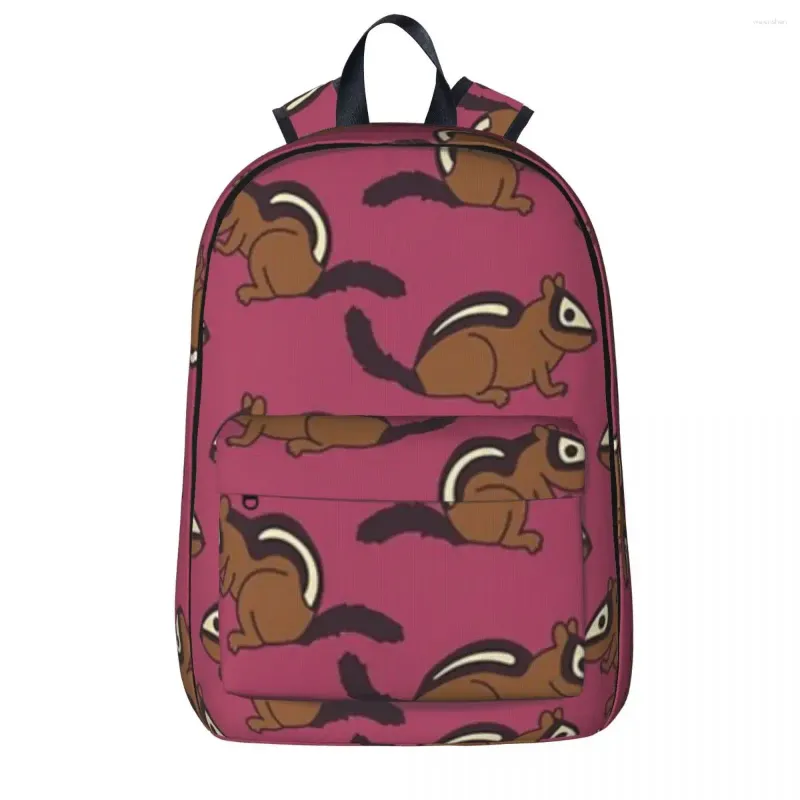 Backpack Tipmunk Pattern Sackepacks Boys Girls Bookbag Book Children Sacs Sacs Kids Rucksack Travel Travel Sac à grande capacité