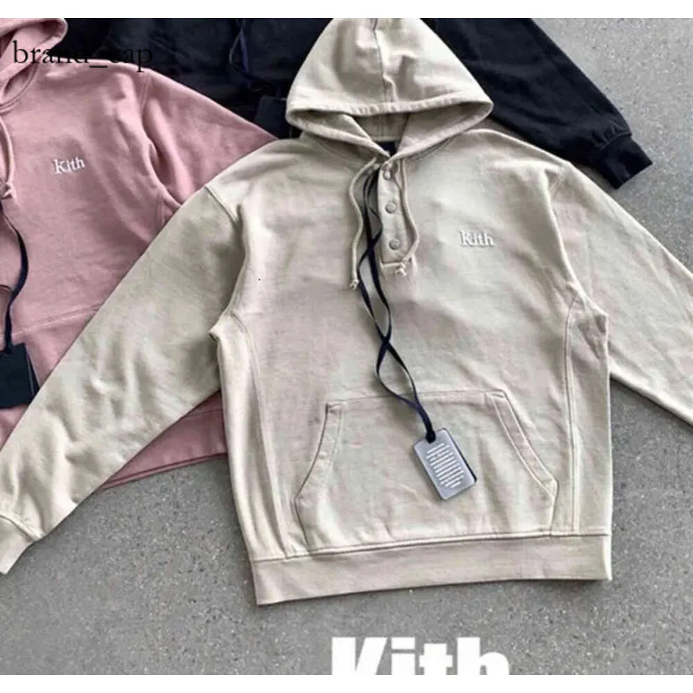 2024 Kith Fashion Brand Designer Embroidery Kith Hoodie Sweat Shirts Men Women Box Hooded Sweatshirt Kvalitet Inside Tag Favorit Den nya listan Bästa 8369