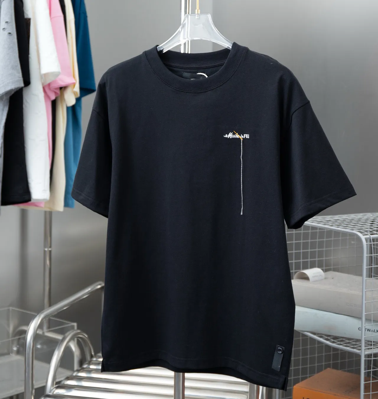 Мужская плюс футболка Поло с круглыми шеей вышитыми и напечатанными полярными стилями летняя одежда с уличными чистыми хлопковыми футболками 32rf32