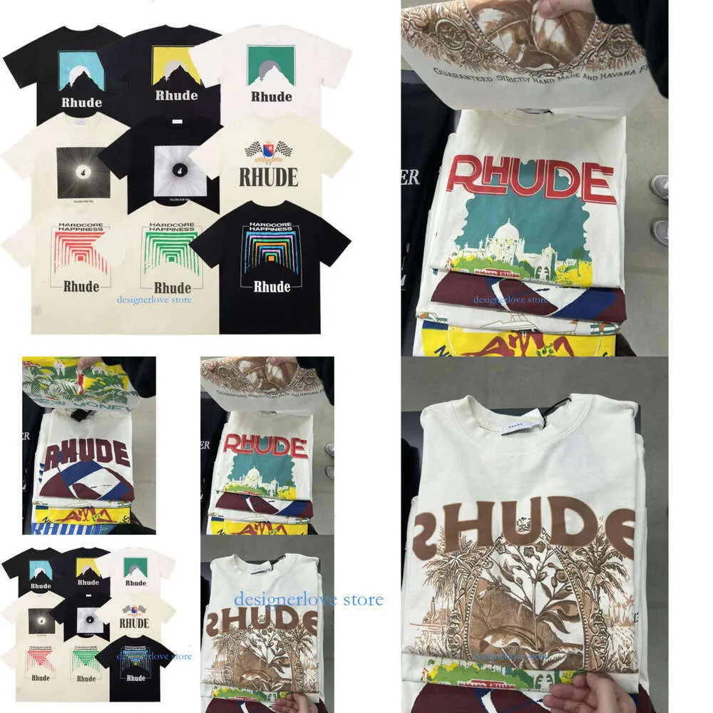 RH Designer Mens T-shirts pour l'homme Summer Rhud Broderie Tops lettre polos chemise femme tshirts vêtements