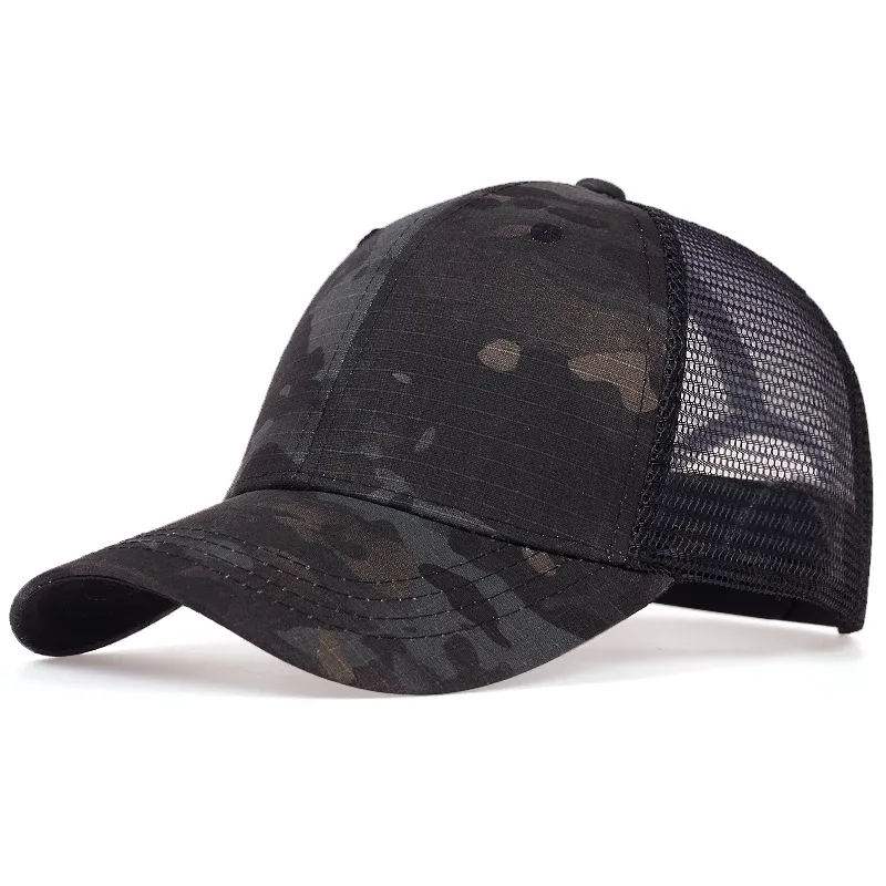 Softbal gaas zomer zonnebaanten voor mannen vrouwen verstelbare honkbal cap mannen vrachtwagenchauden camouflage jungle tactische hoeden