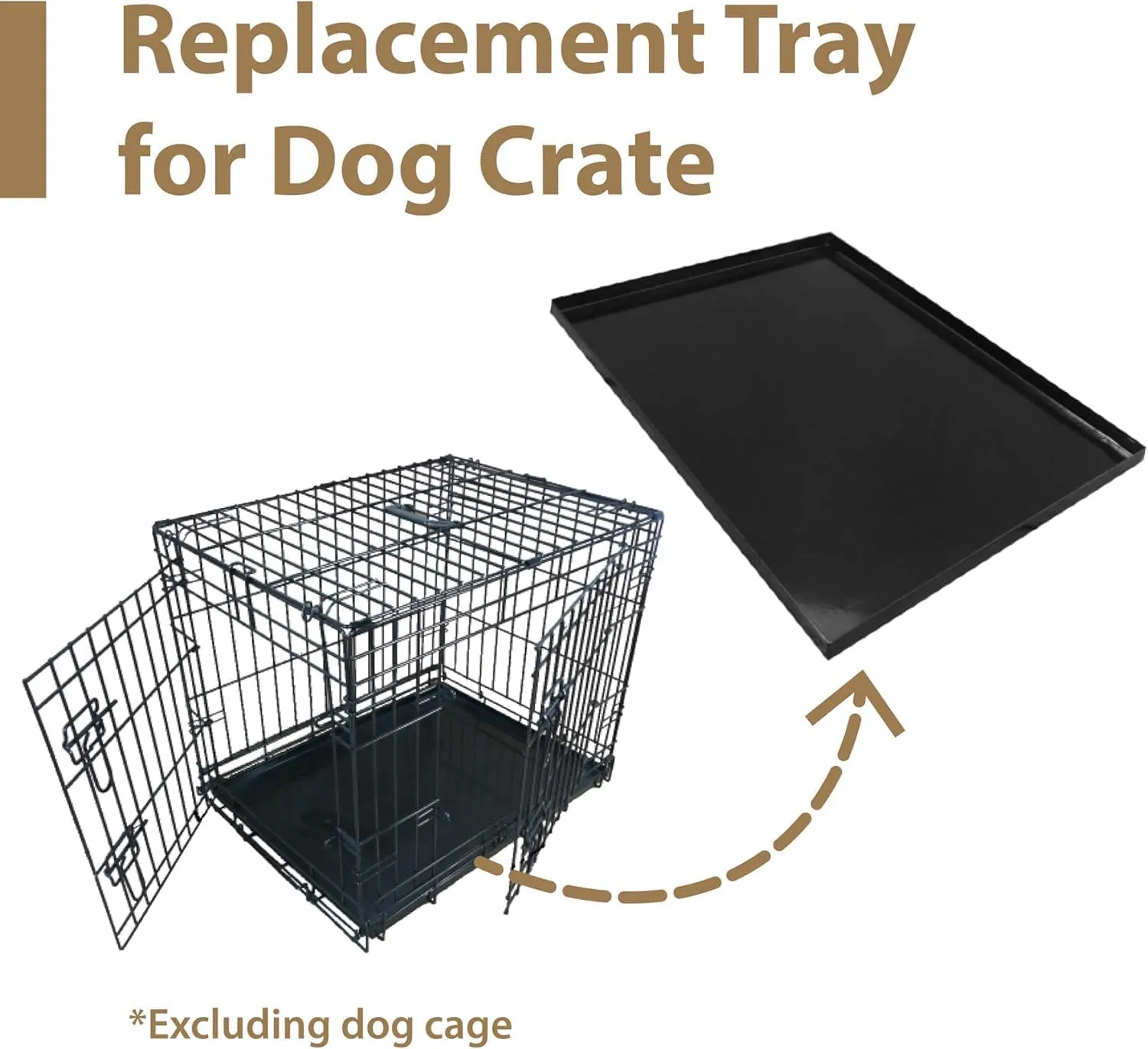 Holywarm 42 Inch Dog Crate Tray Replacement Large Plastic Bottom