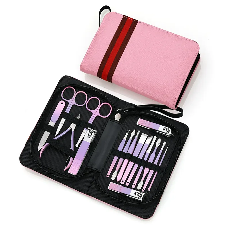 Kits Hot Manicure Tool Set rostfritt stål Personlig vård Nagelklippare Beauty Clippers Combination Set