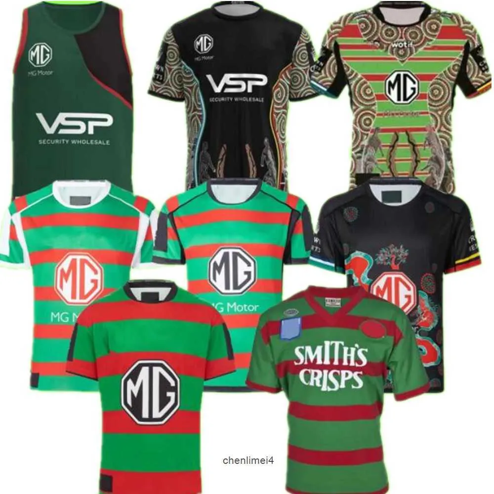 2024 Sydney Rabbitohs Rugby Jerseys 89 Retro Mens Home Away Rabbits Shirts Top League Vest Gest Short Sleeve Indigène Taille S-5XL