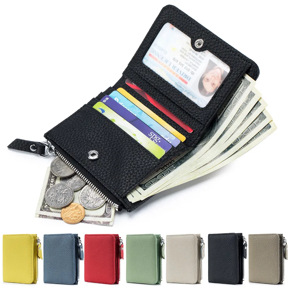 Portatori per donne Classic Designer Luxury Coin Pulses Genuine Crent Crent Card Bank Card Clip Clip Cash