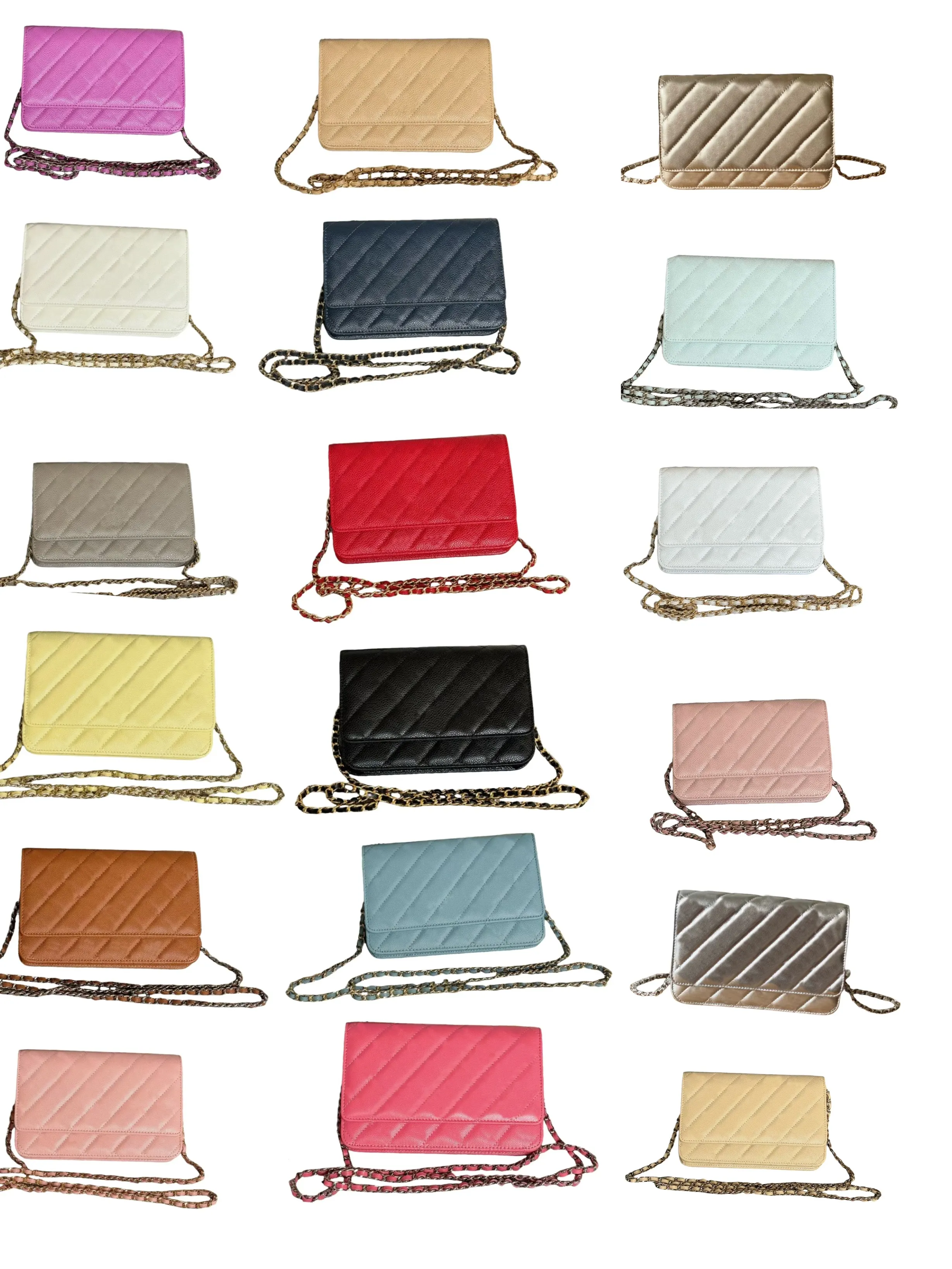 A carteira elegante e clássica da cadeia feminina do WOC é criada da melhor camada superior do cheiro e pode ser usada como uma bolsa de bolsa de presente de bolsa de ombro e uma bolsa de presente de bolsa de ombro