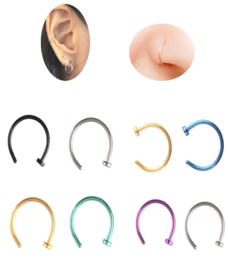 NEE NUS RING BUDEN Piercing sieraden Body Arts Fake Septum Rings Nosecuffs Magnet Ear Tragus Kraakbeen Lip Labret Cheater Niet -doorboorde M3023960