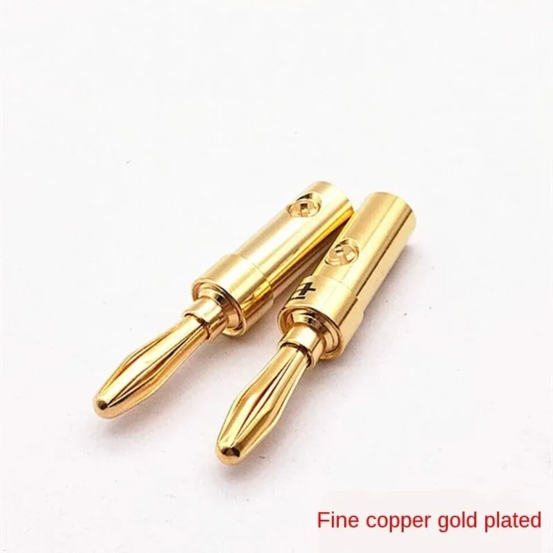 2024 Budweiser Fine Copper Cross Banana Plug with Gold-Plated Welding-Free Connection for Superior Audio Quality and Durability