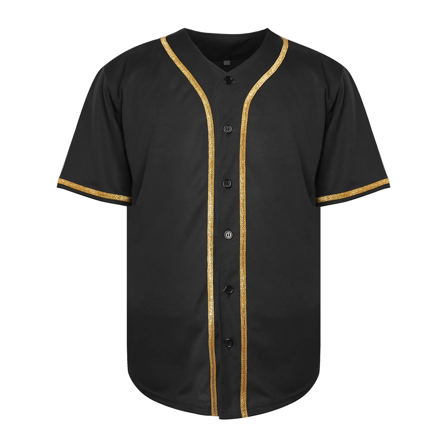 Blank Baseball Jersey Expédition rapide en or noir