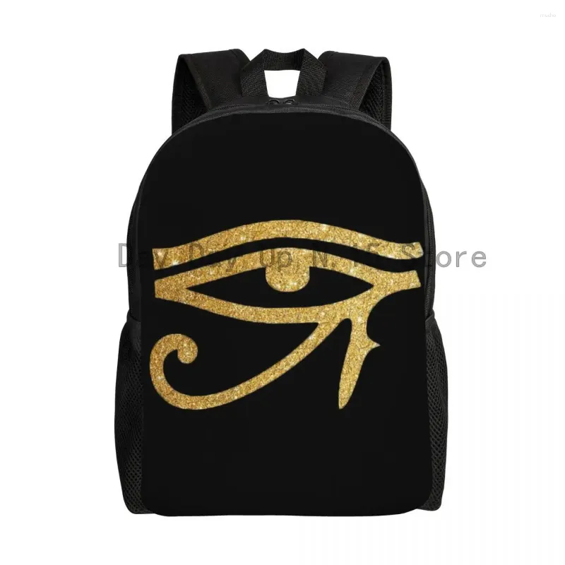 Plecak Egipt Eye of Horus for Girls Boys Starożytna egipska kultura worki szkolne torby podróży Bookbag pasuje do 15 -calowego laptopa