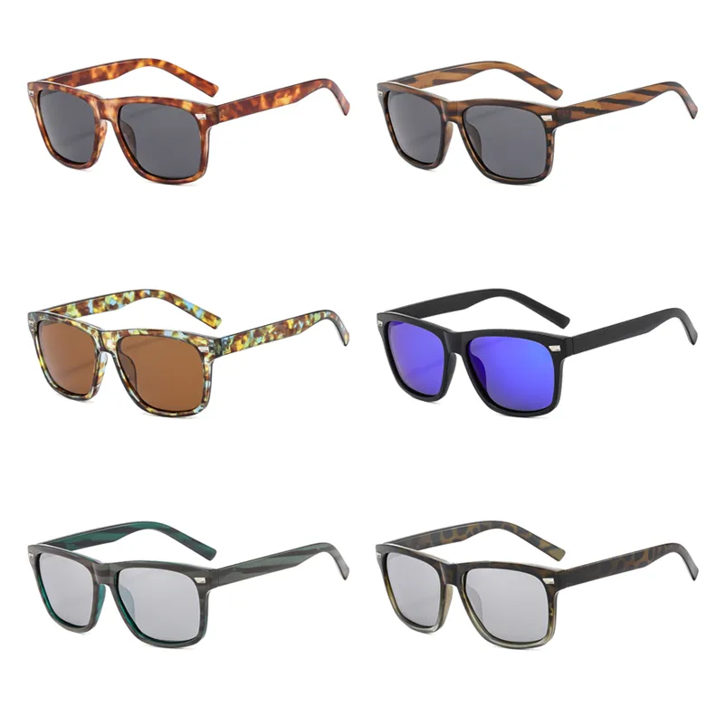 Lunettes de soleil carrées de luxe femmes verres de soleil de design polarisé pour hommes en voiture de conduite en lunettes UV400 nuances