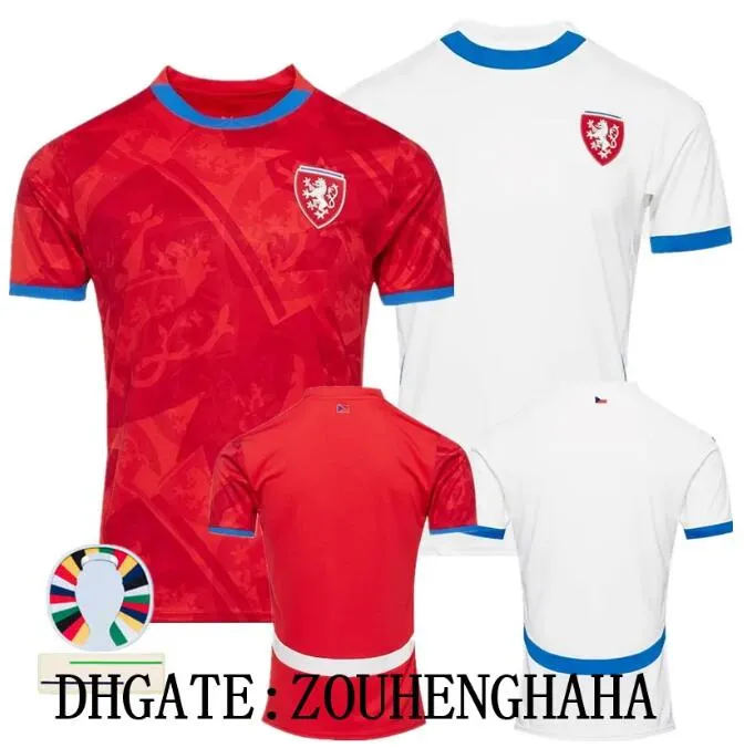 Czech Republic Soccer Jersey 2024 Euro Cup National Team Home Away Football Shirts Kit NEDVED NOVOTNY POBORSKY CHYTIL SCHICK HLOZEK SOUCEK SADILEK LINGR