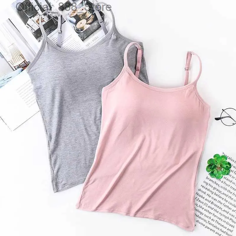 Tank da donna Camis Top Fe Camisoles Women Camisoles Summer Girl Girl Sexy Cotton Slot Sleless Camion Camion T-shirt D240427