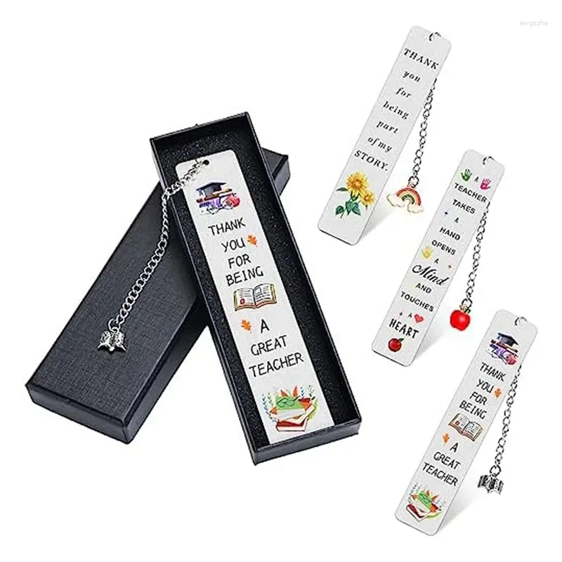 Gift Wrap 3 Piece Thank You Teacher Gifts Bookmark Silver Appreciation For Graduation Retirement Birthday