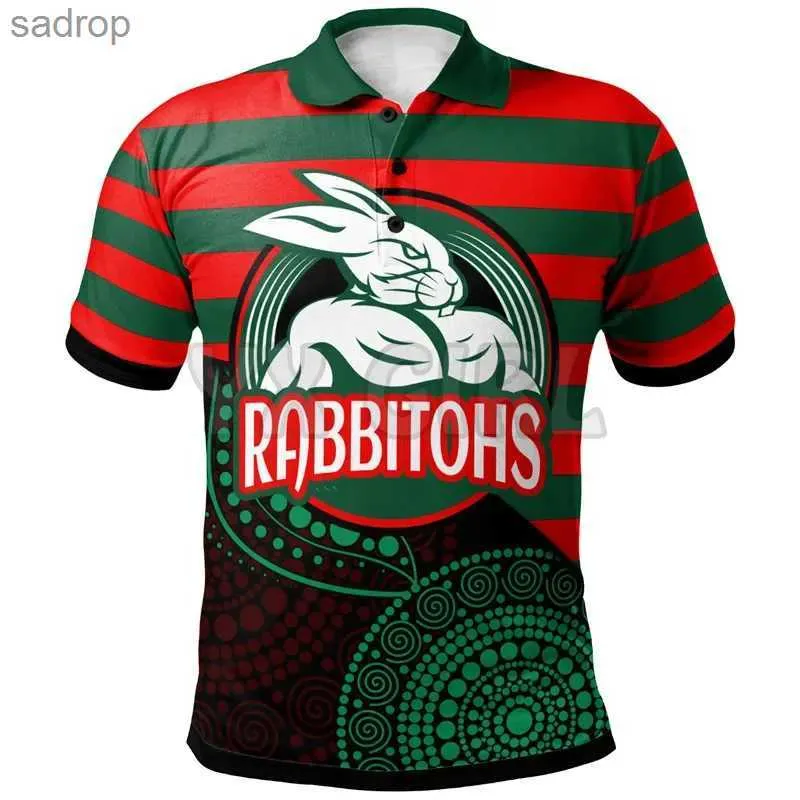 T-shirt maschile 2024 Summer Womens Wear Mens Rabbitos Rugby Rabbitos Super 3D Top-shirt a maniche corta Camissaxw