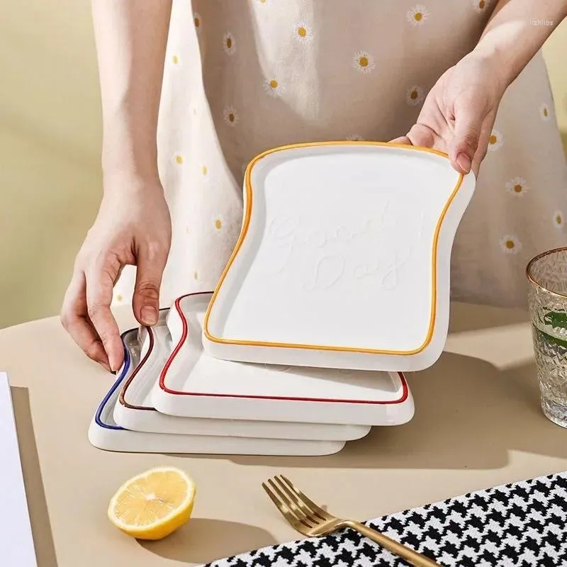 Placas 1pc Pão de cerâmica em forma de café