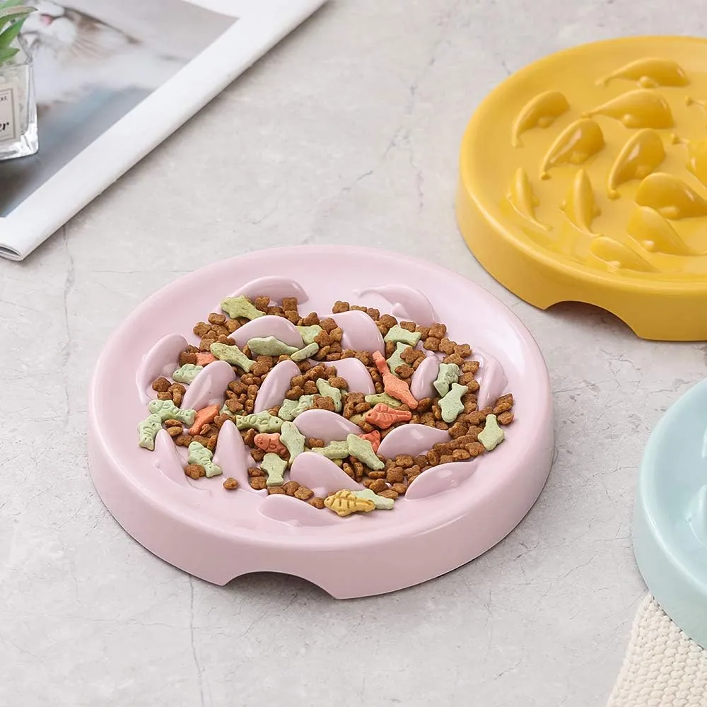 thumbnail image 2 of Slow Feeder Bowl For Cats And Small Dogs, Cilkus Fish Pool Design, Fun Interactive Bloat Stop Puzzle Feeder Bowl Healthy Eating Diet Made Of Melamine Food Grade Material 2 of 11