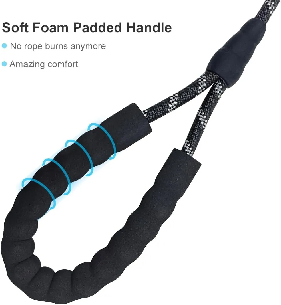 TwoEar Dog Slip Rope Leash - 6FT X 1/2" Heavy Duty Reflective Training Lead For All Dogs