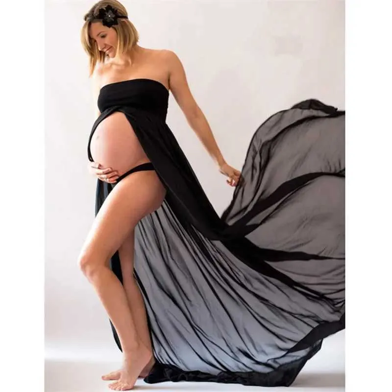 マタニティドレス妊娠ドレス写真撮影のための妊娠ドレス写真マキシ妊娠女性の服Vestido Q240427