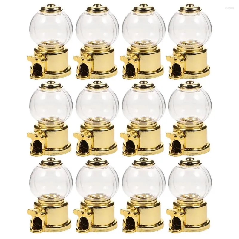 Bottiglie di stoccaggio 12 pezzi delicati mini gumballs distributore di caramelle in plastica in plastica