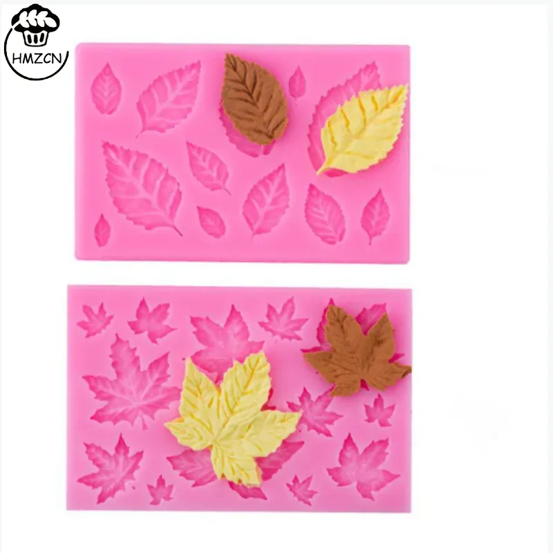 Moules arbre Maple Leaf Moule Silicone Fondant Cake Decorating Tools Chocolate Baking Moule 3d Sugarcraft Resin Argile Faire maison de cuisson maison