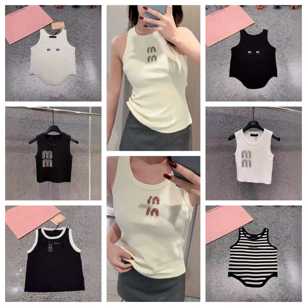 Tanks pour femmes Camis Vêtements pour femmes T-shirt Designer Femmes Sexy Halter Tops Party Crop Top Broidered Tank Spring Summer sans