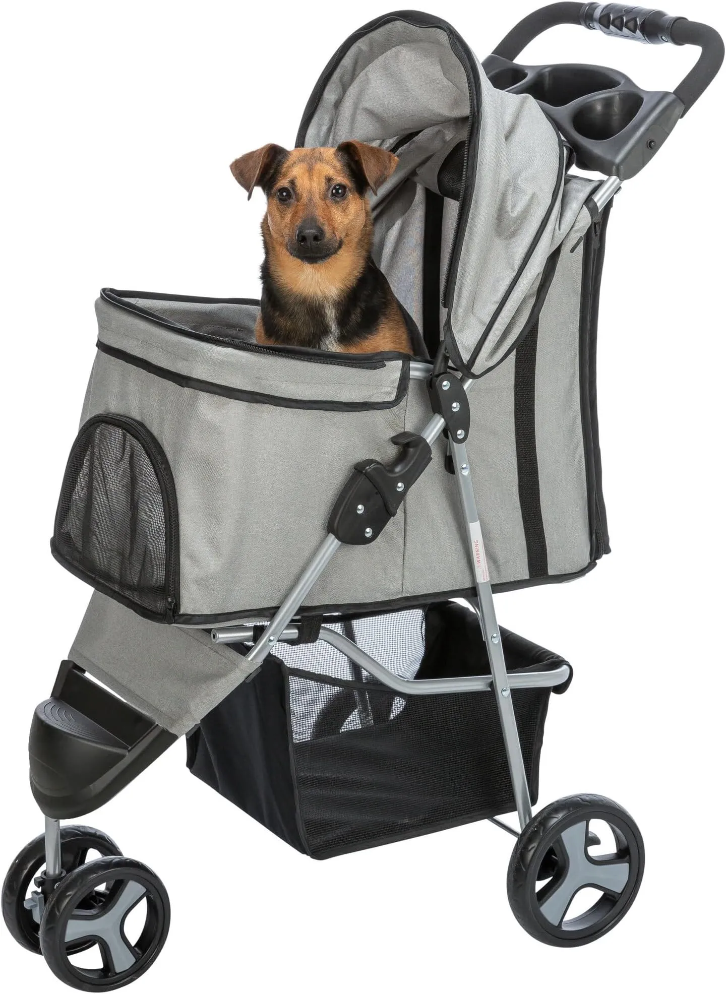 PAWZIDEA Double Pet Stroller With 2 Detachable Carriers