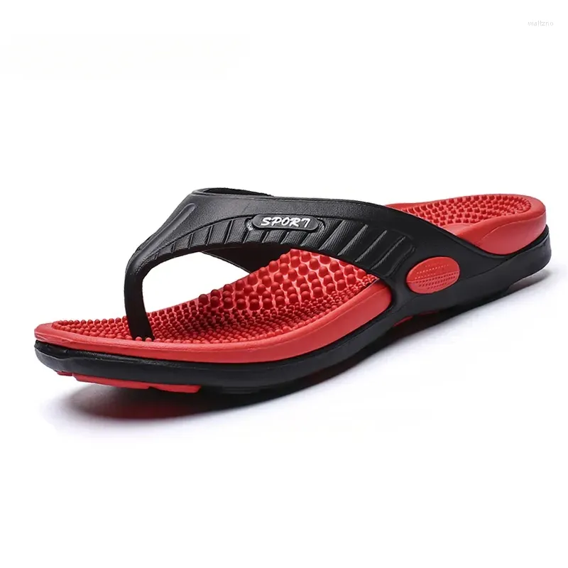 Casual Shoes Massage Slippers Men Flip Flops Men's Summer Breathable Beach Sandals Size 40-45 Outdoor Leisure