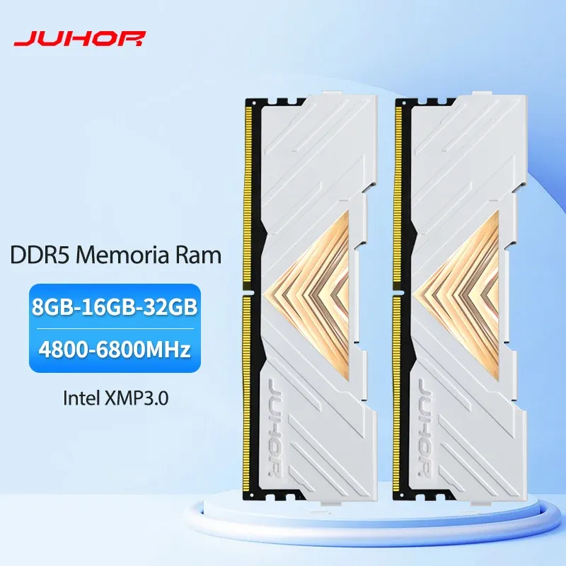 Shauvers Juhor Memoria RAM DDR5 8 Go 16 Go 32 Go 4800MHz 5600MHz 6000MHz 6400MHz 6800MH8GBX2 16GBX2 DIMM BURANT ORDERNEM