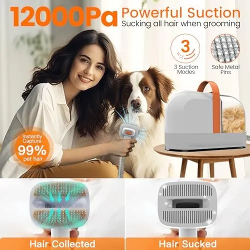 Cordless Dog Grooming Vacuum, Pet Grooming Kit