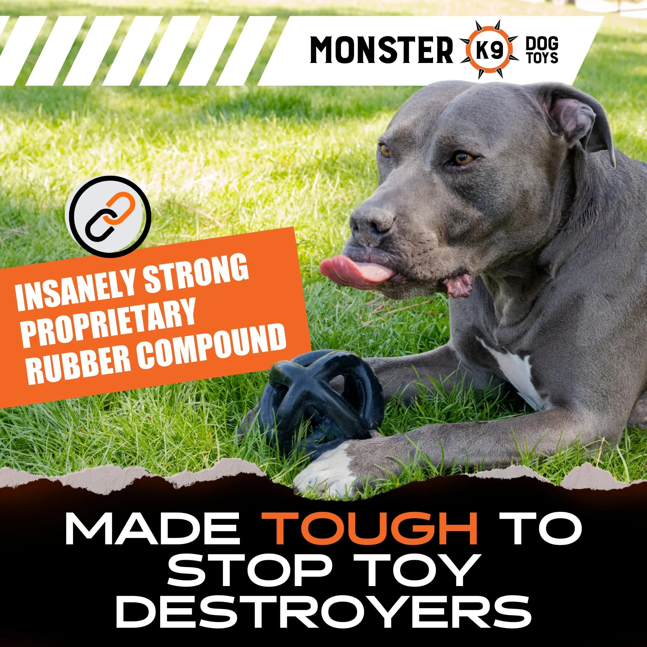 Ultra Tough Dog Toys For Aggressive Chewers - Indestructible Chew Bone For Large Breeds