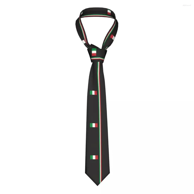 Bow Ties Custom Italy Flag Tie Men Fashion Italiaanse Patriottische Silk Business NecTie