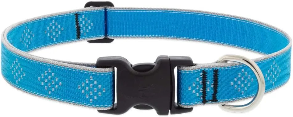 Large Colar Extra Large Reflective Dog Collar - 1 Wide Blue Diamond, Adjustable 25 ...