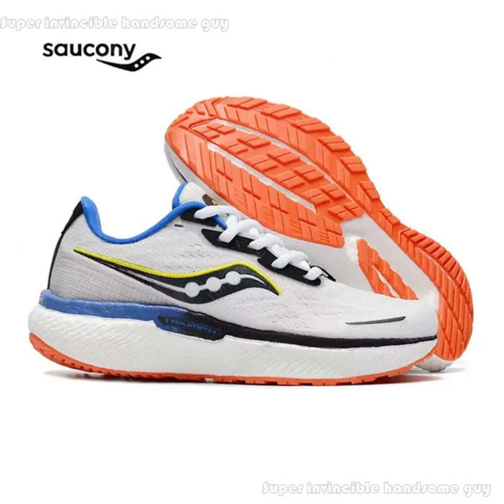 2024 Designer Saucony Triumph 19 Chaussures de course pour hommes noir blanc vert léger absorption de choc respirant hommes femme sportives baskets 415