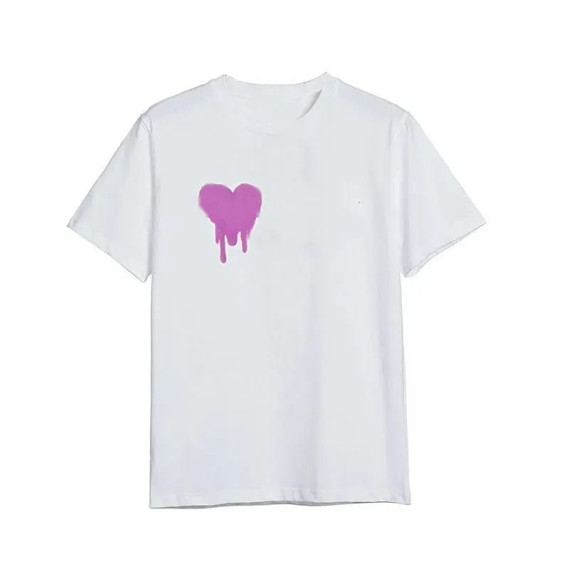 Designer Women's Heart Letter T Shirt Luxury Brand Clothing Shirt Airbrushed Loose Fashion Spring Summer Tide Men's and Women's Tops