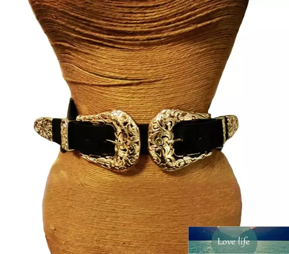 Nieuwe mode vrouwelijke vintage riem metalen pin lederen riemen voor vrouwen elastische sexy holle out brede taille riemen fabriek E2817986