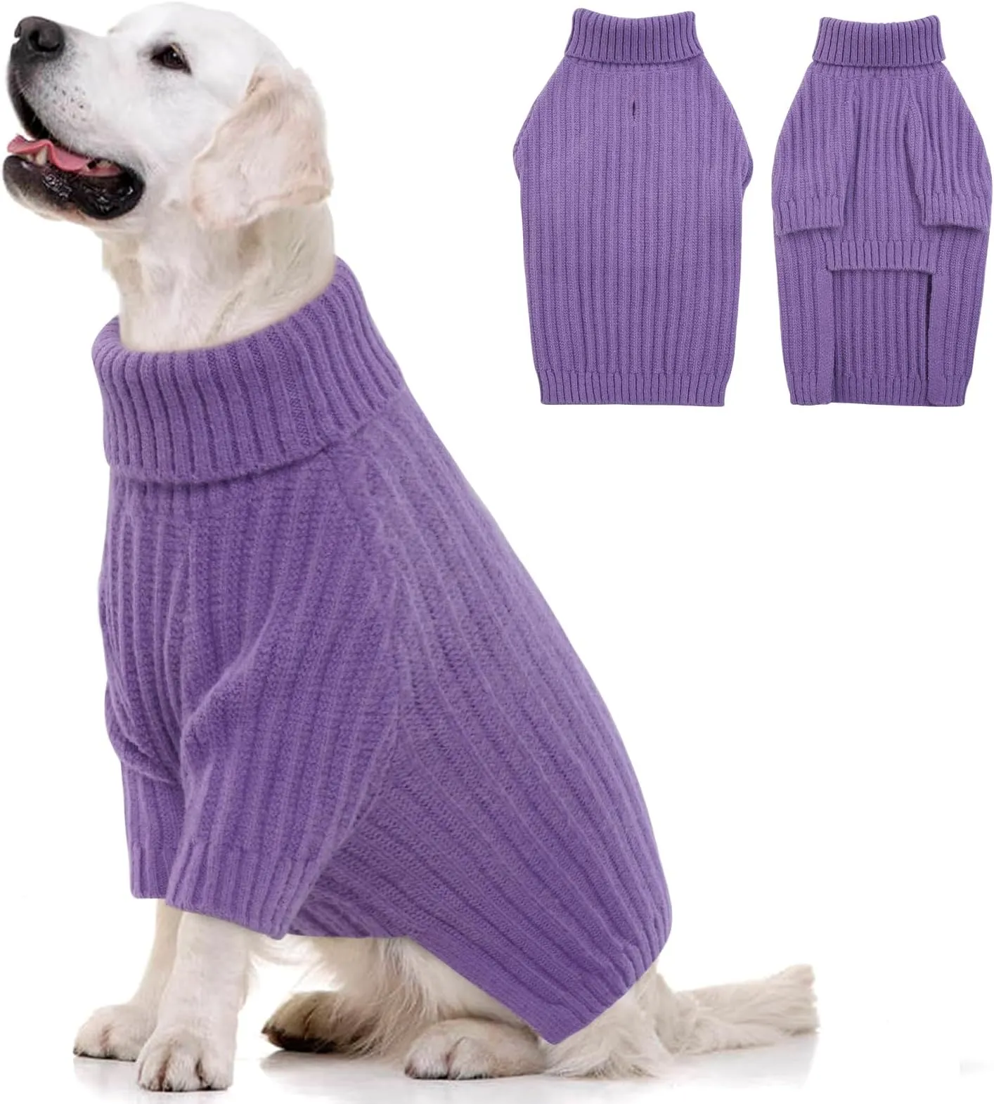Extra Large Dog Sweater: Classic Cable Knit Turtleneck for Big Dogs! Warm  Stylish, Shop Now!
