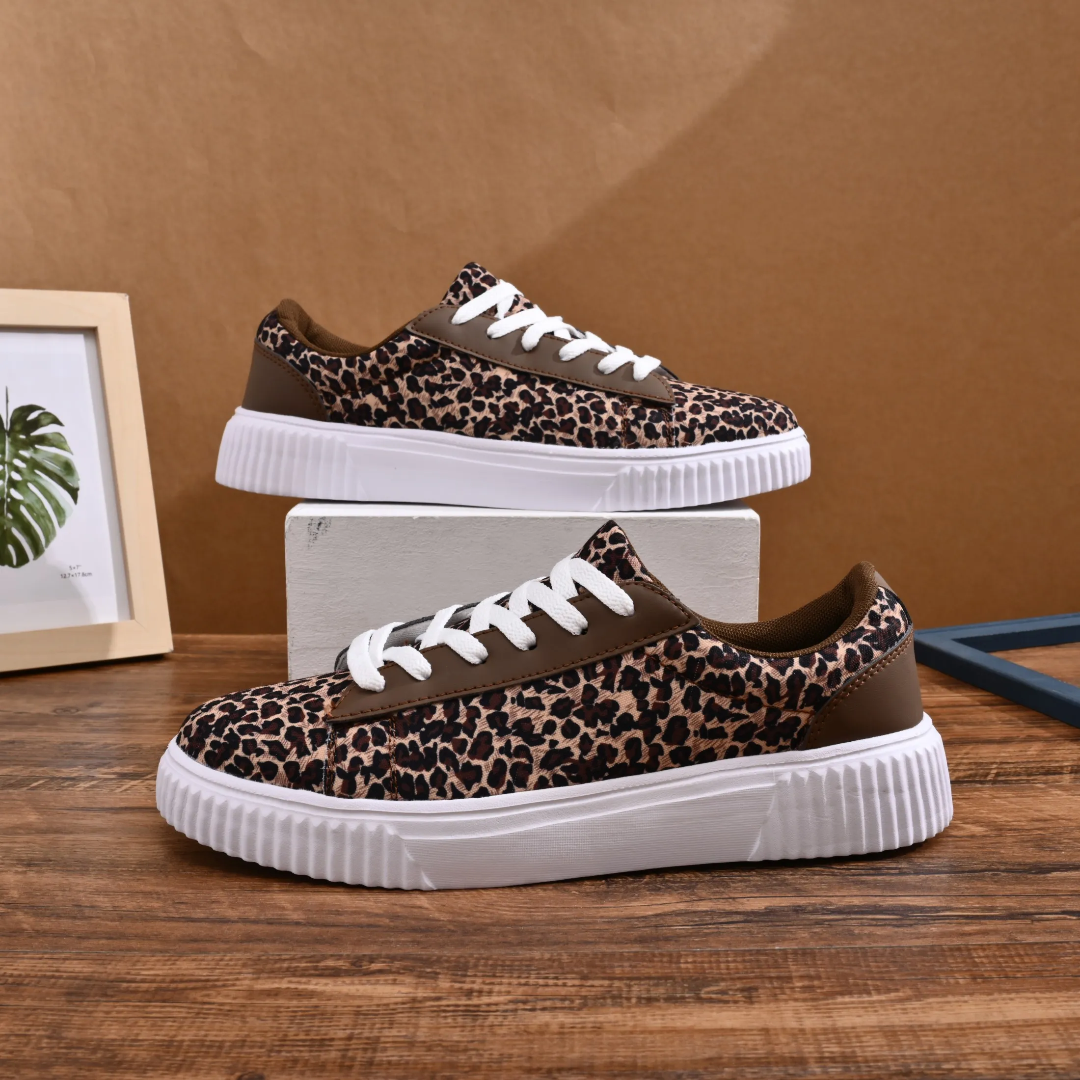 Save Big on Bulk Trendy Skate Shoes Leopard Print Sneakers: Non Slip Casual  Skate Shoes For Couples, Fashionable Walking Footwear Lightweight Design 