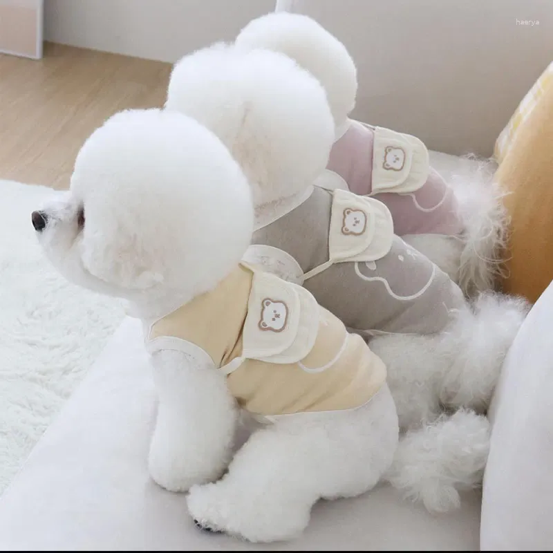 Vêtements pour chiens mignon avec un petit sac à dos ours messager vêtements chiot d'été schnauzer teddy chat luxe