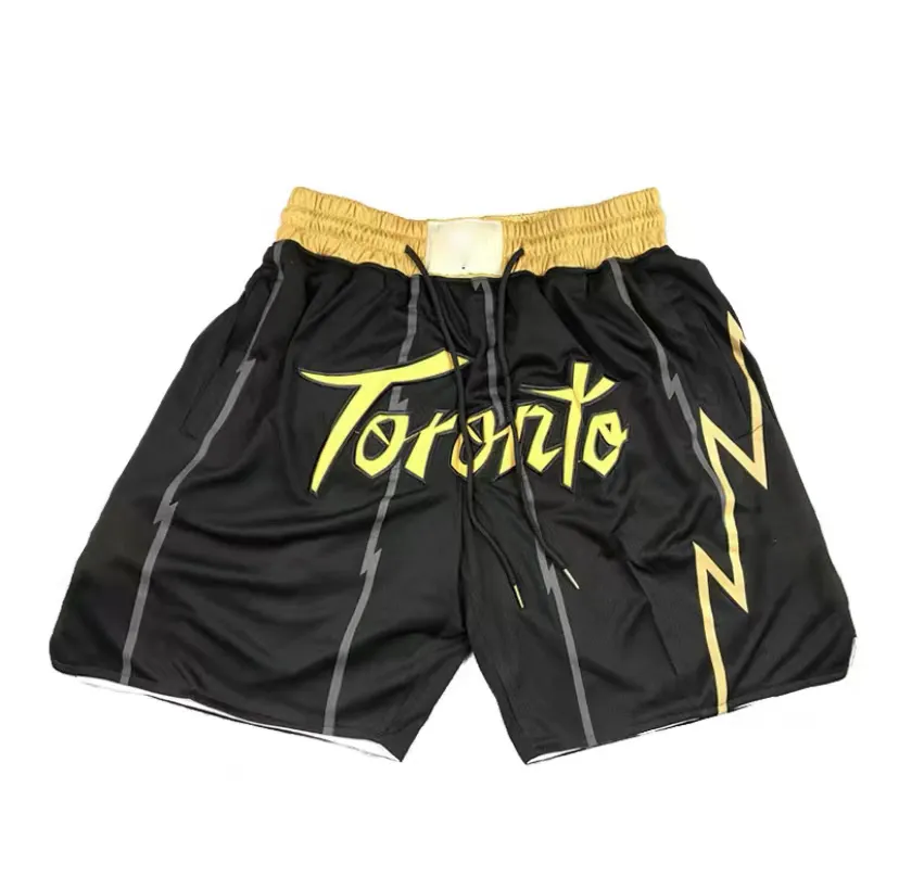 Vince Carter sydde bara Don Basketball Shorts Hip Pop Summer Pant med fickor dragkedja Sweatpants sportkläder andningsgymträning strand korta utomhus män