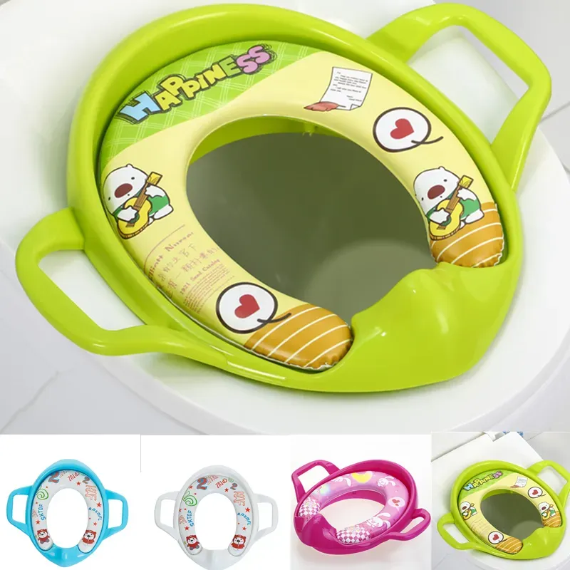 Potties baby kind peuter kinderen draagbare veiligheidszitjes zachte toilettraining trainer zindelijkheidszitters handgrepen urinoir kussenpot stoel kussenmat