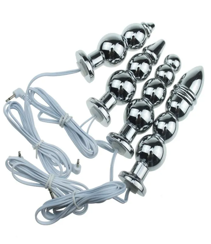 4TYPE Electric Shock Cateter Sounds Penis Plug Electro Shock Anal Plug Urethral Sound Prostate Massager Medical the1057084