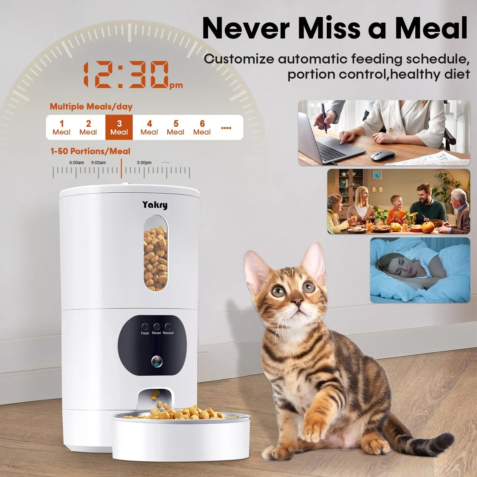 Dog Camera WiFi Automatic Cat Feeder With Camera 6L Capacity
