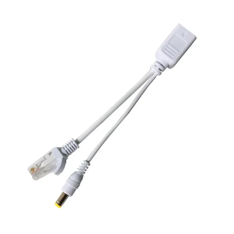 Poe Cable Passive Power sobre o adaptador Ethernet Poe Splitter RJ45 Módulo de fonte de alimentação do injetor 12V para Camea IP