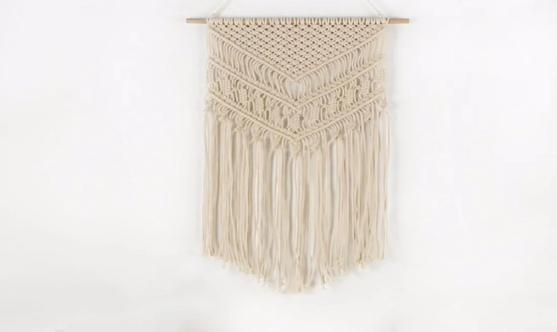 Macrame geweven muur opknoping boho chic bohemian home geometrische kunstdecor mooi appartement slaapzaal decoratie1703707